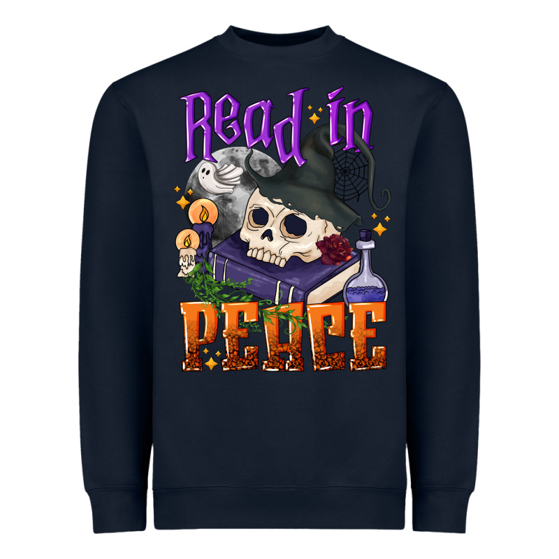 Read In Peace Halloween Heavyweight Sweatshirt by NancyCooperArtShop | Teevron