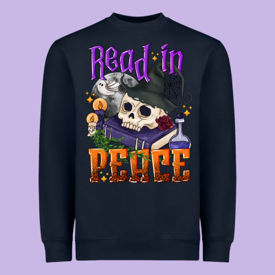 Read In Peace Halloween Heavyweight Sweatshirt Designed By Nancycooperartshop