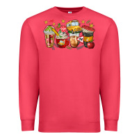 Cardinal school bus coffee cups Premium Sweatshirt - NancyCooperArtShop