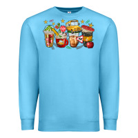 Ocean Blue school bus coffee cups Premium Sweatshirt - NancyCooperArtShop
