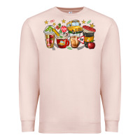 Pale Pink school bus coffee cups Premium Sweatshirt - NancyCooperArtShop