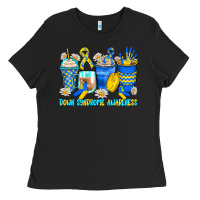 Black down syndrome coffee cups Ladies Tee - Zillion Design Studio