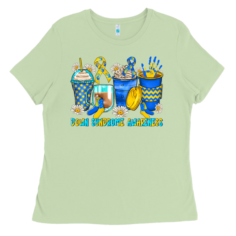 Down Syndrome Coffee Cups Ladies Tee by Zillion Design Studio | Teevron