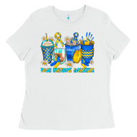 White down syndrome coffee cups Ladies Tee - Zillion Design Studio