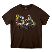 Chocolate Brown georgia state cowhide serape cactus Heavy Core Tee - RanaPortraitStore