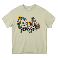 Mossy georgia state cowhide serape cactus Heavy Core Tee - RanaPortraitStore