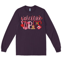 Plum valentine vibes Long Sleeve Tee - MaliasSmallBusiness