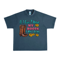 Midnight Navy if i can't wear my boots i ain't going Urban Heavy Tee - BarkalooDesign