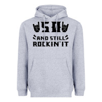 Heather Grey 50 Birthday Rock Heavyweight Hoodie - Bettercallsaul