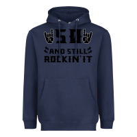 Navy 50 Birthday Rock Heavyweight Hoodie - Bettercallsaul