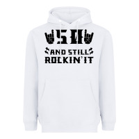 White 50 Birthday Rock Heavyweight Hoodie - Bettercallsaul