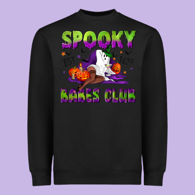 Spooky Babes Club Heavyweight Sweatshirt Designed By Nancycooperartshop