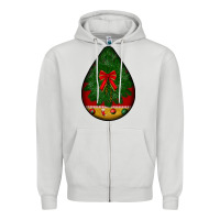 Dove Grey christmas teardrop Zipper Hoodie - BundleAndBundleShop