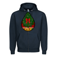 Navy christmas teardrop Zipper Hoodie - BundleAndBundleShop