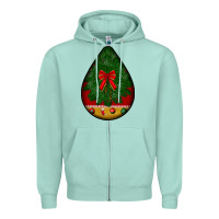 Seafoam christmas teardrop Zipper Hoodie - BundleAndBundleShop