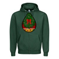Sports Green christmas teardrop Zipper Hoodie - BundleAndBundleShop