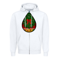 White christmas teardrop Zipper Hoodie - BundleAndBundleShop