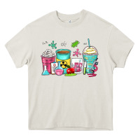 Cream science teacher coffee cups Heavy Core Tee - Zillion Design Studio