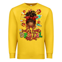 Lemon Santa's Favorite Dental Assistant Afro Messy Bun Premium Sweatshirt - texasbilliewilder