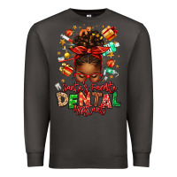 Smoke Santa's Favorite Dental Assistant Afro Messy Bun Premium Sweatshirt - texasbilliewilder