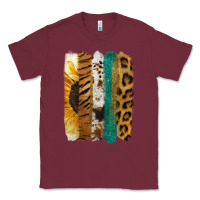 Burgundy Leopard Sunflower Brush Strokes Classic Tee - Jasminsmagicworld