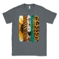 Charcoal Heather Leopard Sunflower Brush Strokes Classic Tee - Jasminsmagicworld