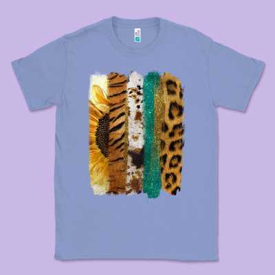 Leopard Sunflower Brush Strokes Classic Tee Designed By Jasminsmagicworld