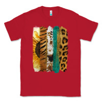 Red Leopard Sunflower Brush Strokes Classic Tee - Jasminsmagicworld