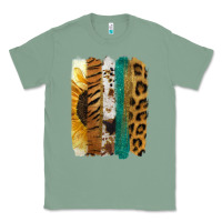 Sage Leopard Sunflower Brush Strokes Classic Tee - Jasminsmagicworld