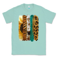 Seafoam Leopard Sunflower Brush Strokes Classic Tee - Jasminsmagicworld
