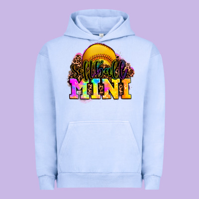 Softball Mini Urban Hoodie Designed By Oliviacreatesart