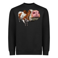 Black cute simmental cow Heavyweight Sweatshirt - LillyAllenDesigns