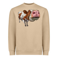 Mushroom cute simmental cow Heavyweight Sweatshirt - LillyAllenDesigns