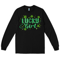 Black lucky girl Long Sleeve Tee - MaliasSmallBusiness