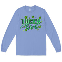 Colony Blue lucky girl Long Sleeve Tee - MaliasSmallBusiness