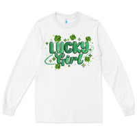White lucky girl Long Sleeve Tee - MaliasSmallBusiness