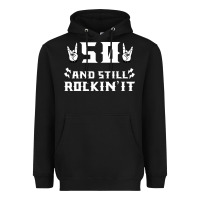 Black 50 birthday rock whitw Heavyweight Hoodie - Bettercallsaul