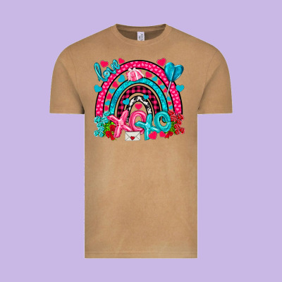 Xo Xo Rainbow Valentine Vintage Tee Designed By Nancycooperartshop