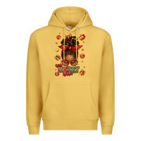 One Merry Nana Christmas Afro Messy Bun Premium Hoodie | Teevron