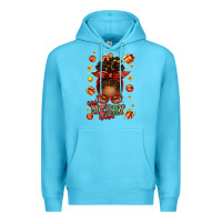 Ocean Blue one merry nana christmas afro messy bun Premium Hoodie - texasbilliewilder