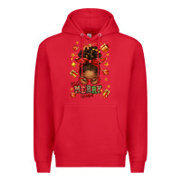 Red one merry nana christmas afro messy bun Premium Hoodie - texasbilliewilder