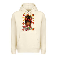 Sandshell one merry nana christmas afro messy bun Premium Hoodie - texasbilliewilder