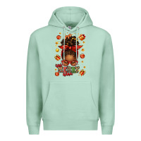 Seafoam one merry nana christmas afro messy bun Premium Hoodie - texasbilliewilder