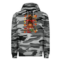 Slate Camo one merry nana christmas afro messy bun Premium Hoodie - texasbilliewilder