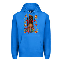 True Royal one merry nana christmas afro messy bun Premium Hoodie - texasbilliewilder