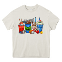 Cream p.e. teacher coffee cups Heavy Core Tee - Zillion Design Studio