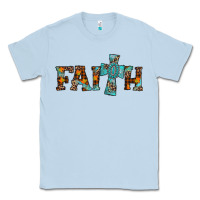 Dusty Blue faith thanksgiving cross Classic Tee - AdoDesignShop