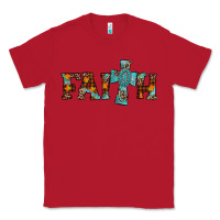Red faith thanksgiving cross Classic Tee - AdoDesignShop