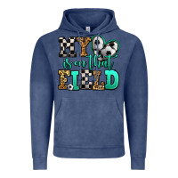 Vintage Denim my heart is on that field soccer Vintage Hoodie - Jasminsmagicworld