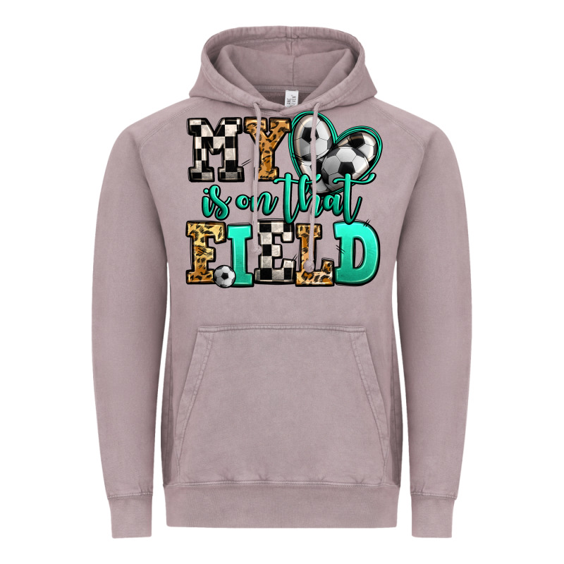 My Heart Is On That Field Soccer Vintage Hoodie by Jasminsmagicworld | Teevron